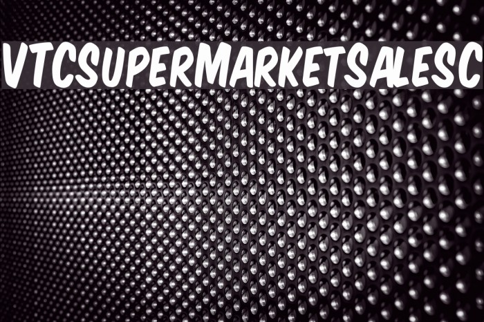 VTCSuperMarketSaleSC Font examples