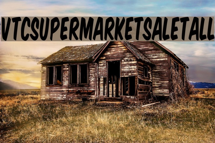VTCSuperMarketSaleTall Font examples