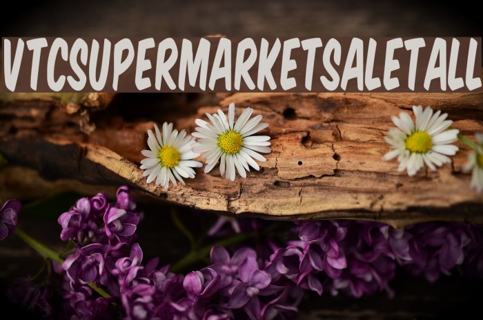 VTCSuperMarketSaleTall Font examples