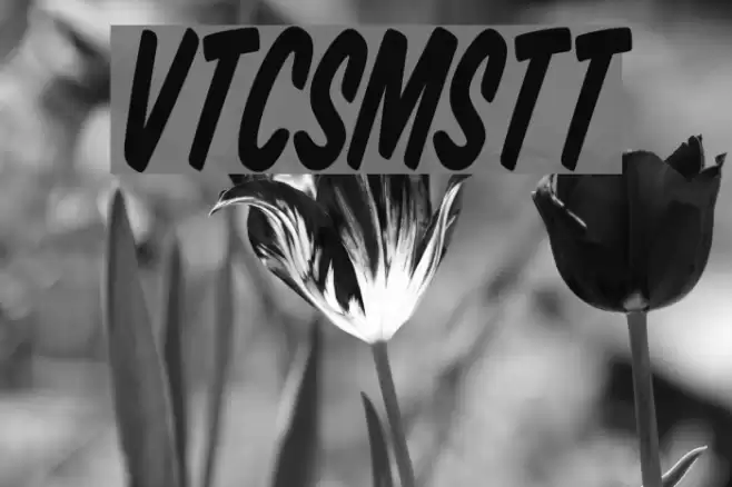 VTCSuperMarketSaleTallTilt Font examples