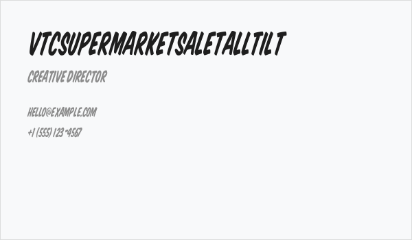 VTCSuperMarketSaleTallTilt Business Card