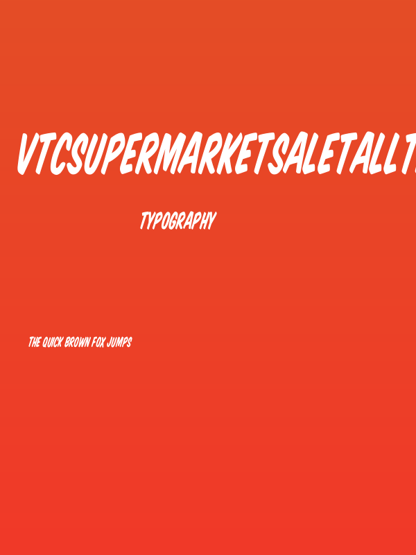 VTCSuperMarketSaleTallTilt Poster