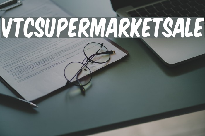 VTCSuperMarketSale Font examples