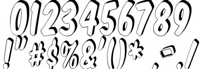 VTCSuperMarketSuperSale3D Font OTHER CHARS