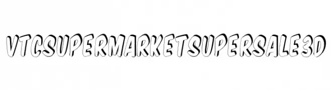 VTCSuperMarketSuperSale3D  フリーフォントのダウンロード