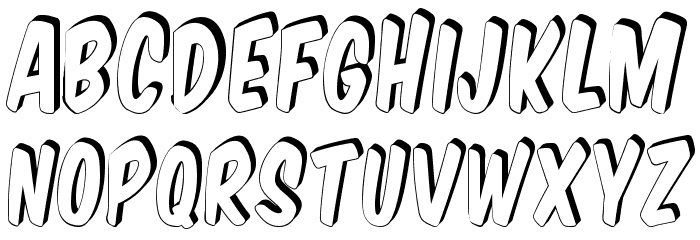 VTCSuperMarketSuperSale3D Font LOWERCASE