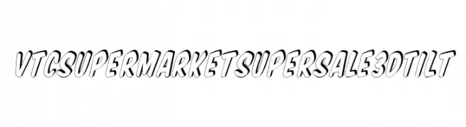 VTCSuperMarketSuperSale3DTilt  フリーフォントのダウンロード