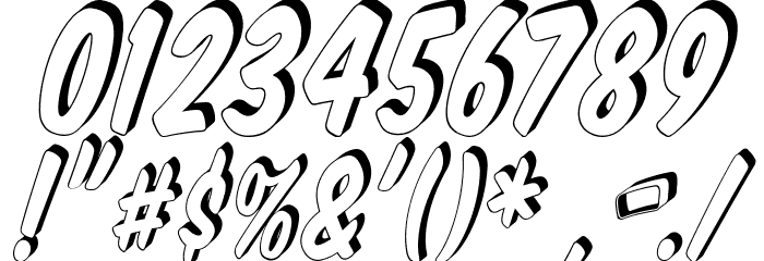 VTCSuperMarketSuperSale3DTilt Font OTHER CHARS