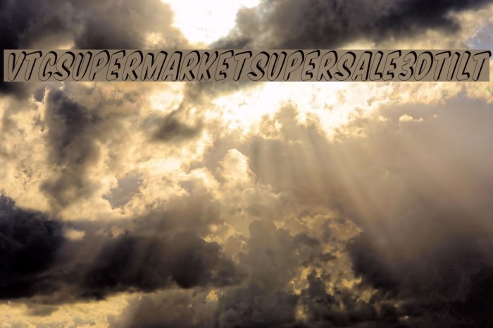 VTCSuperMarketSuperSale3DTilt Font examples
