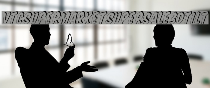 VTCSuperMarketSuperSale3DTilt Font examples