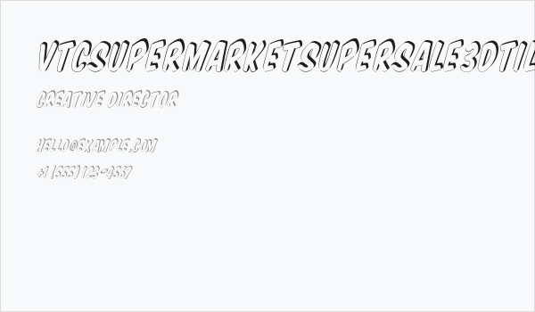 VTCSuperMarketSuperSale3DTilt Business Card