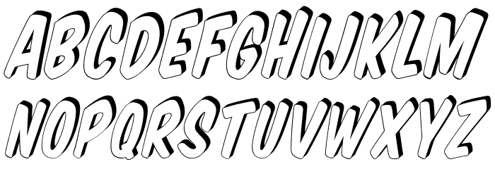 VTCSuperMarketSuperSale3DTilt Font LOWERCASE