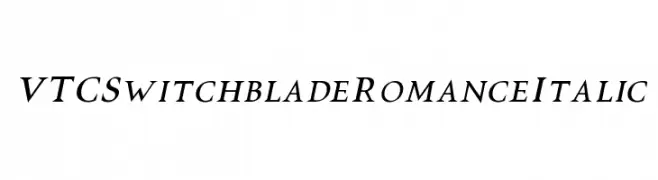 VTCSwitchbladeRomanceItalic  baixar fontes gratis