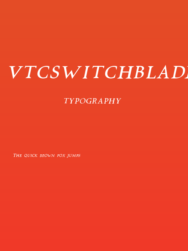 VTCSwitchbladeRomanceItalic Poster