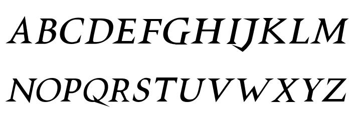 VTCSwitchbladeRomanceItalic Font LOWERCASE