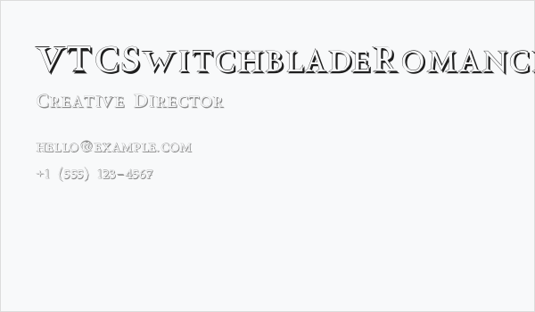VTCSwitchbladeRomanceShadowed Business Card