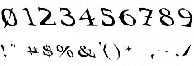 VTCSwitchbladeRomanceSloppyDrunk Font OTHER CHARS