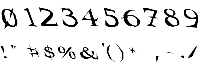 VTCSwitchbladeRomanceSloppyDrunk Font OTHER CHARS