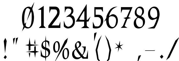 VTCSwitchbladeRomanceTall Font OTHER CHARS