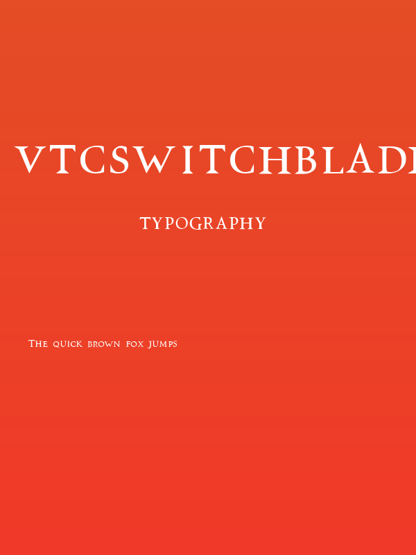 VTCSwitchbladeRomance Poster