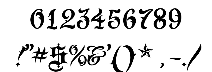 VTCTattooScriptTwo Font OTHER CHARS
