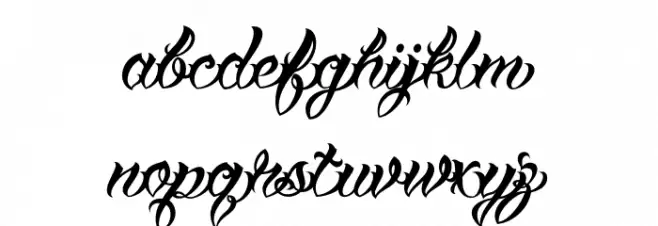 VTCTattooScriptTwo Font LOWERCASE
