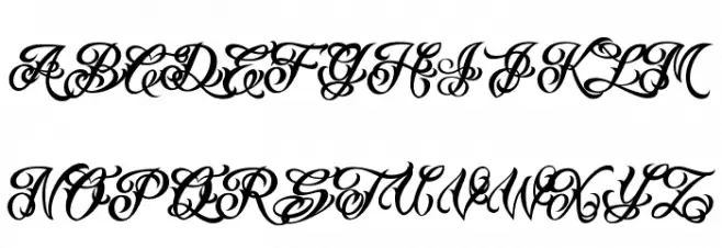 VTCTattooScriptTwo Caratteri MAIUSCOLE