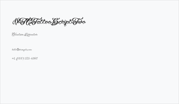 VTCTattooScriptTwo Business Card