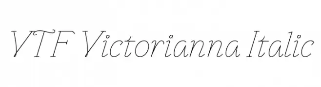 VTF Victorianna Italic  नि: शुल्क फ़ॉन्ट्स डाउनलोड