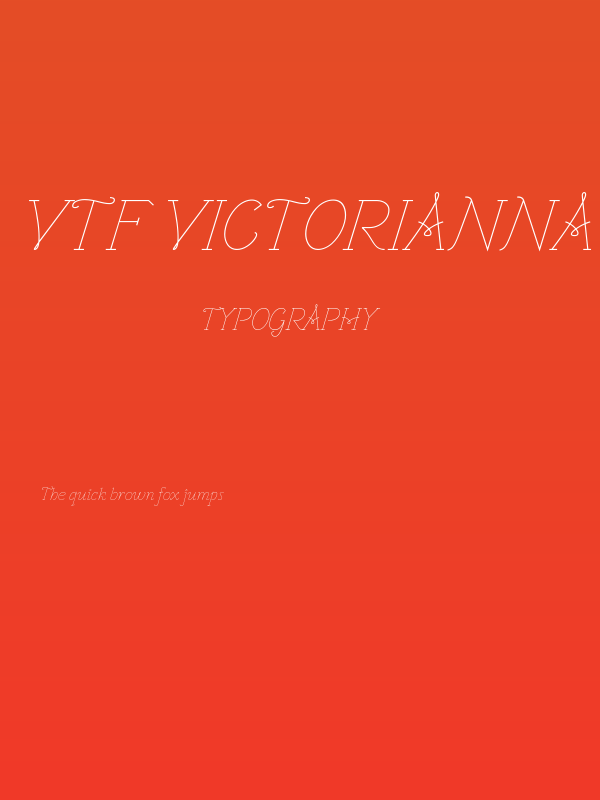 VTF Victorianna Italic Poster