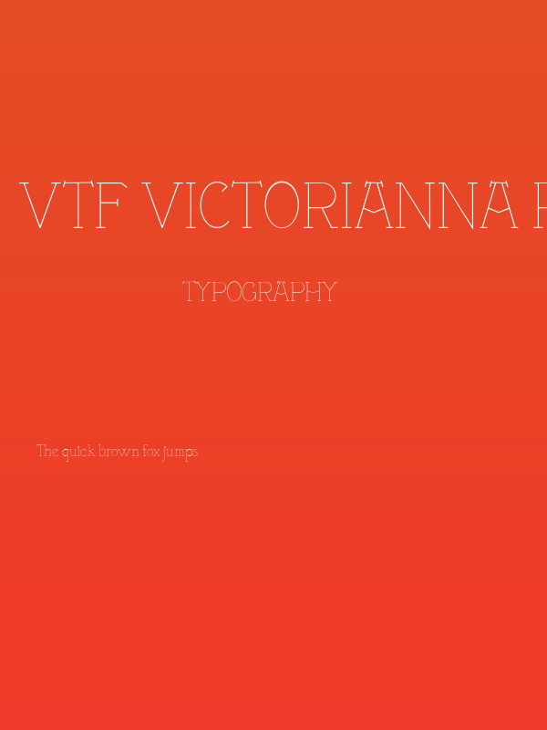 VTF Victorianna Regular Poster