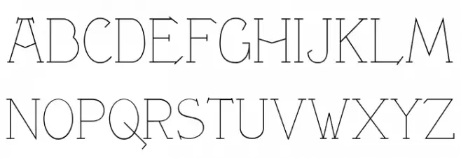 VTF Victorianna Thin 字体 大写