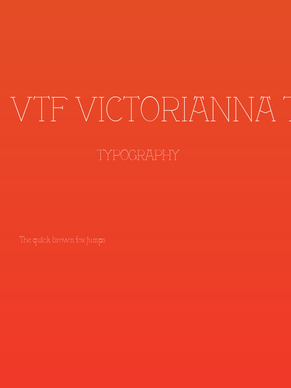 VTF Victorianna Thin Poster