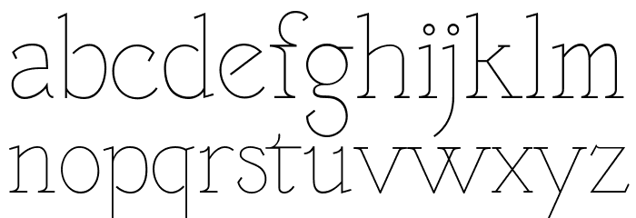 VTF Victorianna Thin Font LOWERCASE
