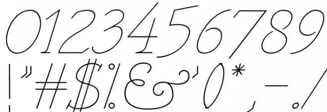 VTF_VictoriannaThin_italic Font OTHER CHARS