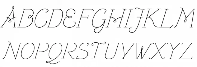 VTF_VictoriannaThin_italic Schriftart Groß