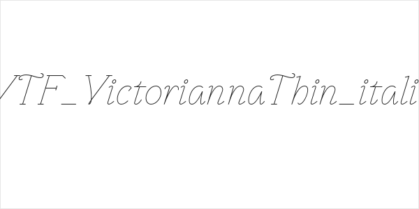 VTF_VictoriannaThin_italic Logo