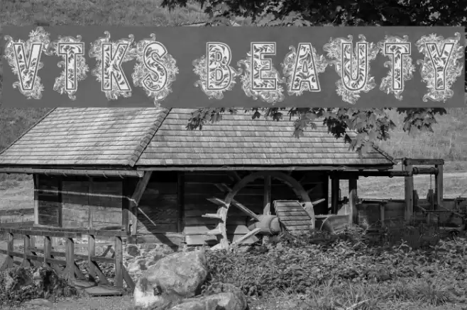 VTKS BEAUTY Font examples