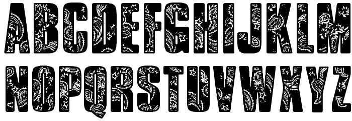 VTKS Bandana Font LOWERCASE