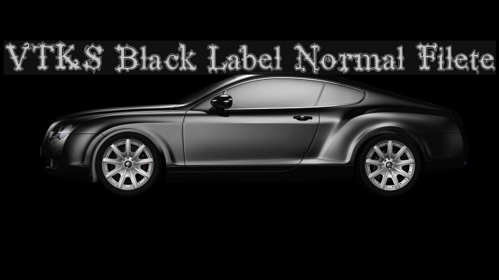 VTKS Black Label Normal Filete Font examples