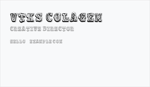 VTKS COLAGEM Business Card
