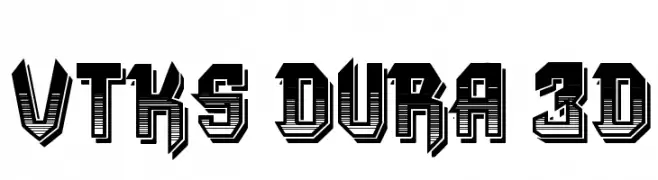 VTKS DURA 3D  フリーフォントのダウンロード