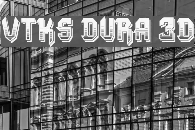 VTKS DURA 3D Font examples