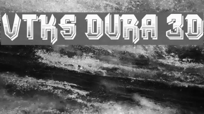 VTKS DURA 3D Font examples