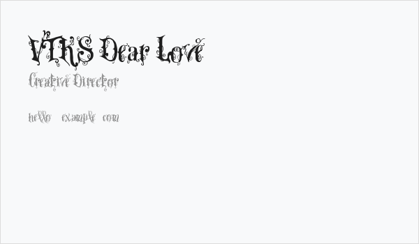 VTKS Dear Love Business Card