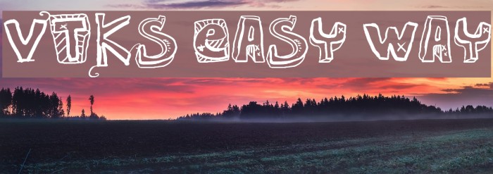 VTKS EASY WAY Font examples