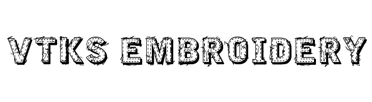 VTKS EMBROIDERY  Free Fonts Download