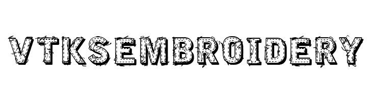 VTKS EMBROIDERY  Fuentes Gratis Descargar
