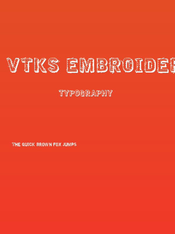 VTKS EMBROIDERY Poster