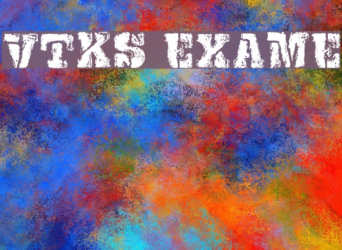 VTKS EXAME Font examples